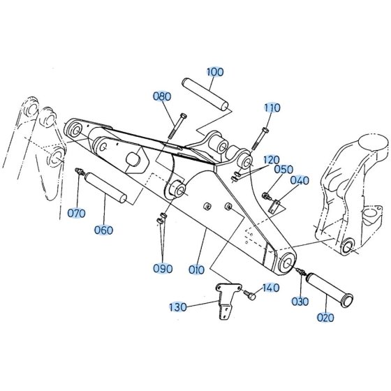 Boom Assembly for Kubota R400 Loader