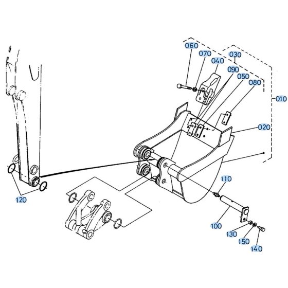 Bucket Assembly for Kubota R400 Loader