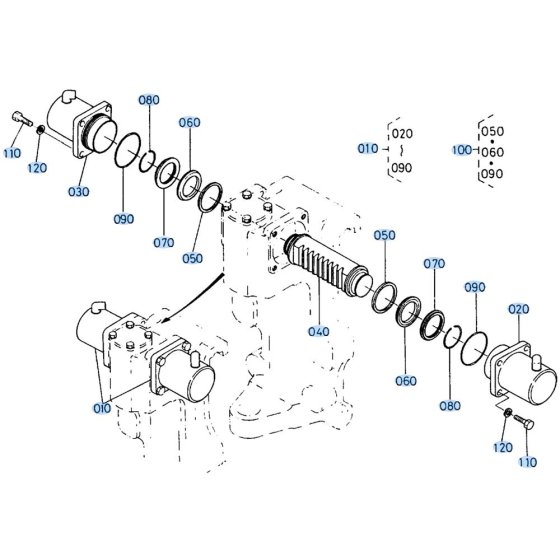 Swing Cylinder Assembly for Kubota R400 Loader