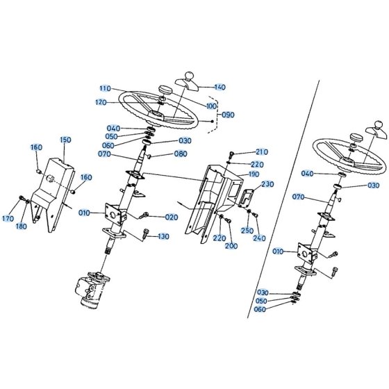 Steering Assembly for Kubota R400 Loader