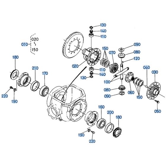 Differential (Rear) Assembly for Kubota R400 Loader