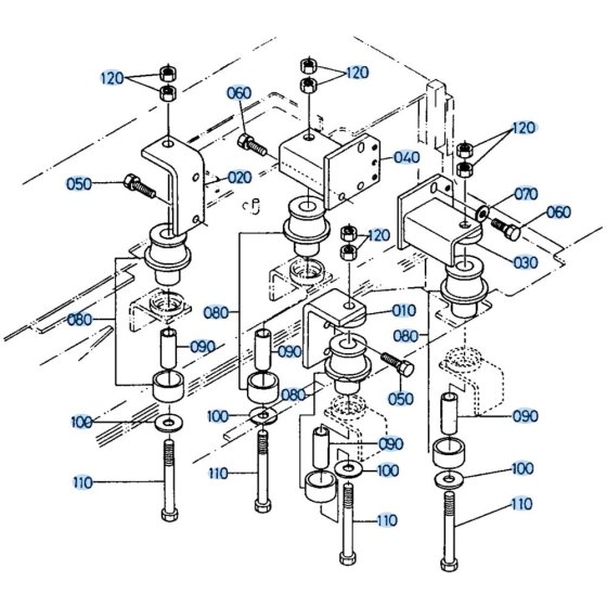 Engine Bracket Assembly for Kubota R410 Loader