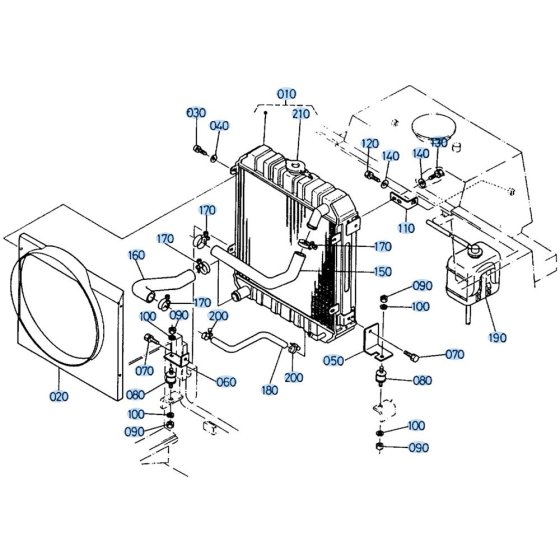Radiator Assembly for Kubota R410 Loader