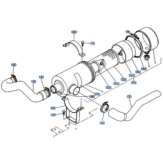 Air Cleaner Assembly for Kubota R410 Loader