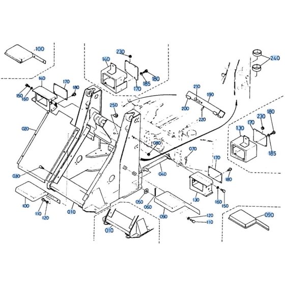 Front Frame Assembly for Kubota R410 Loader
