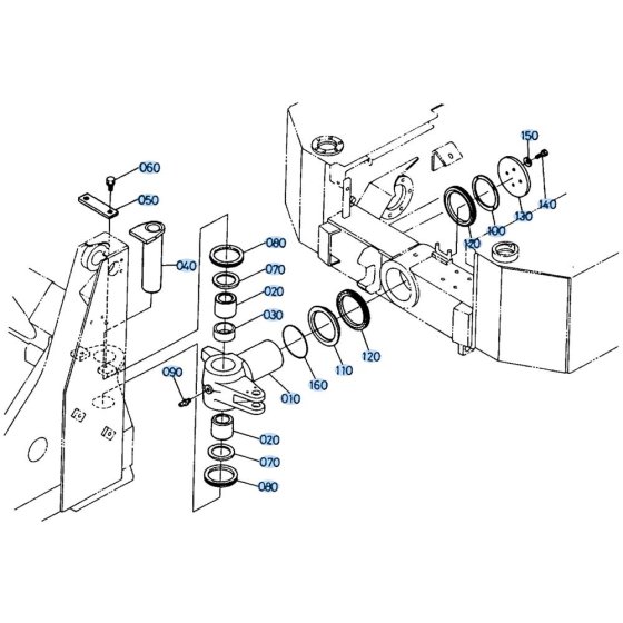 Centre Pin Assembly for Kubota R410 Loader