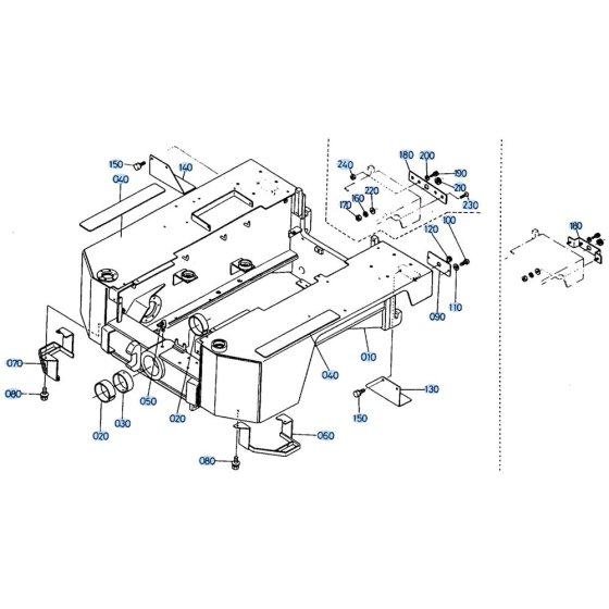 Rear Frame Assembly for Kubota R410 Loader