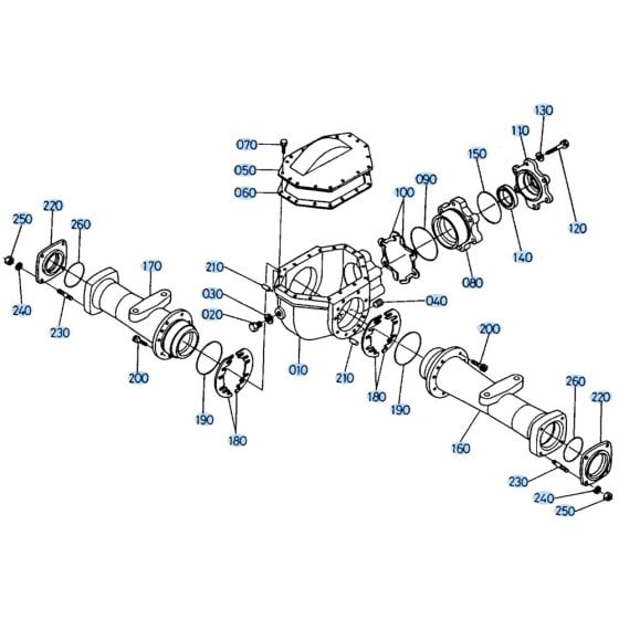 Axle Case (Front) Assembly for Kubota R410 Loader