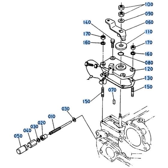 Engine Stop Lever Assembly for Kubota R410 Loader