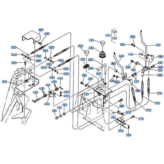 Control Lever Assembly for Kubota R410 Loader
