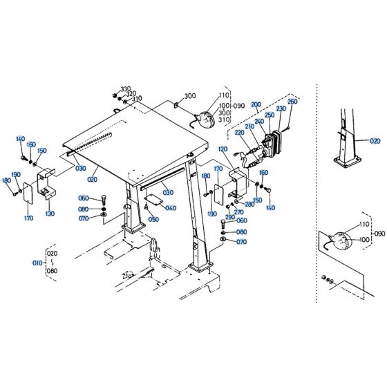 ROPS Assembly for Kubota R410 Loader