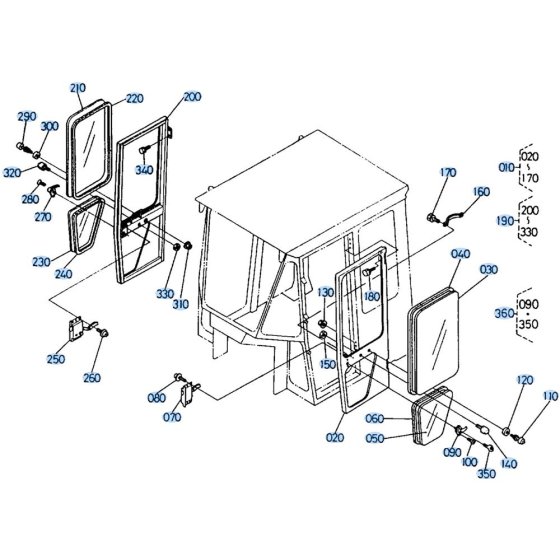 Door Assembly for Kubota R410 Loader