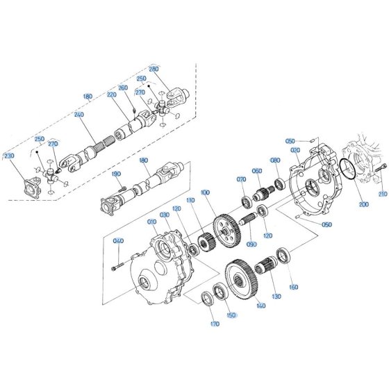 Reduction Case Assembly for Kubota R410 Loader