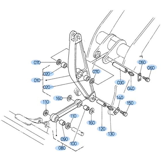 Tilt Arm Assembly for Kubota R420 Loader