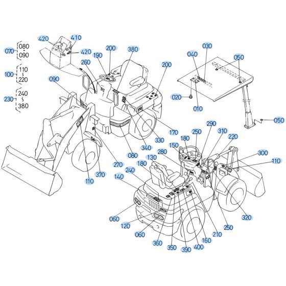 Decals for Kubota R420 Loader