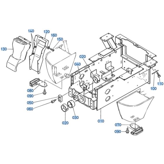 Rear Frame Assembly for Kubota R420 Loader