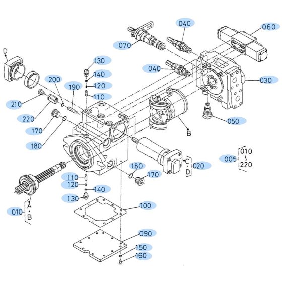 Piston Pump Assembly for Kubota R420 Loader