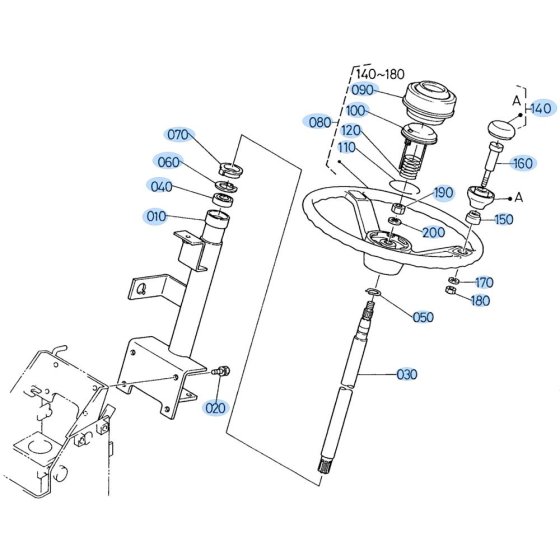 Steering Assembly for Kubota R420 Loader