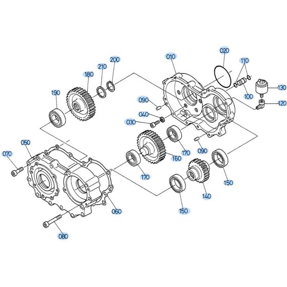 Transmission Case Assembly for Kubota R420 Loader