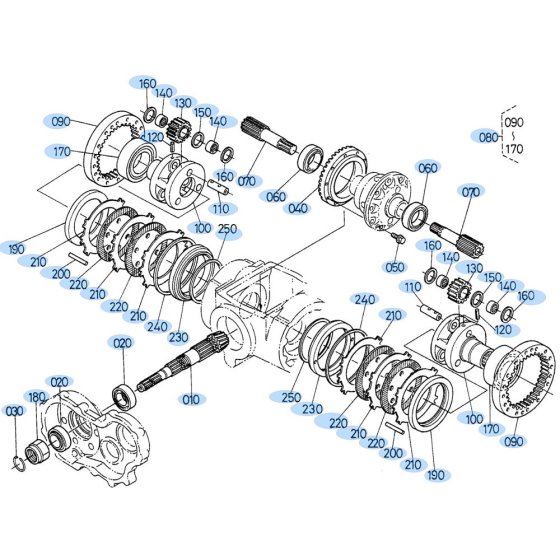 Planetary Gear (Rear) Assembly for Kubota R420 Loader