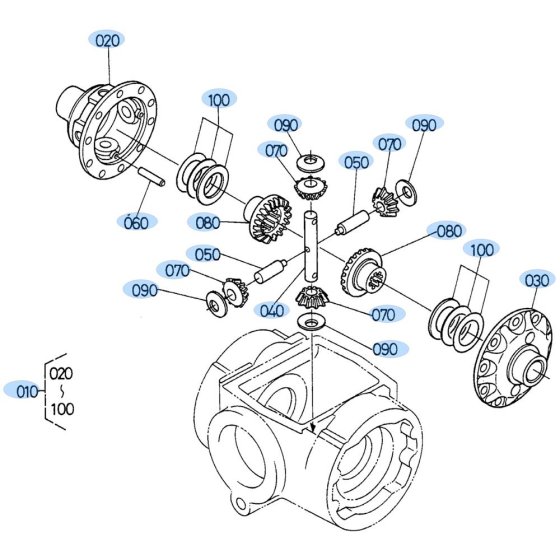 Differential (Rear) Assembly for Kubota R420 Loader