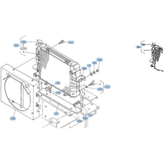 Radiator Assembly for Kubota R420 Loader