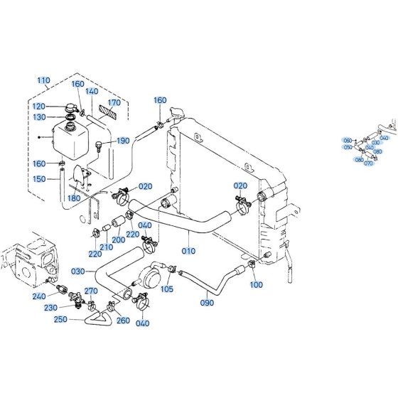 Reserve Tank Assembly for Kubota R420 Loader