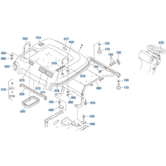 Bonnet Assembly for Kubota R430 Loader