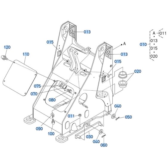 Front Frame Assembly for Kubota R430 Loader