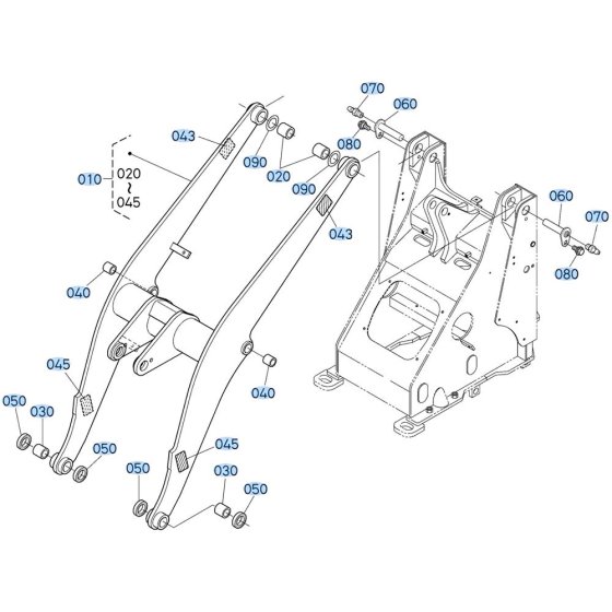 Shovel Arm Assembly for Kubota R430 Loader
