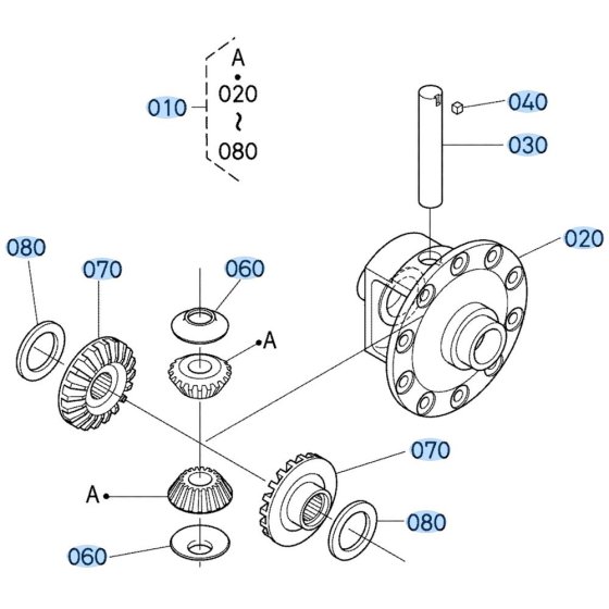 Differential (Rear) Assembly for Kubota R430 Loader