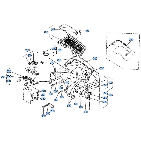 Instrument Panel Assembly for Kubota R510 Loader