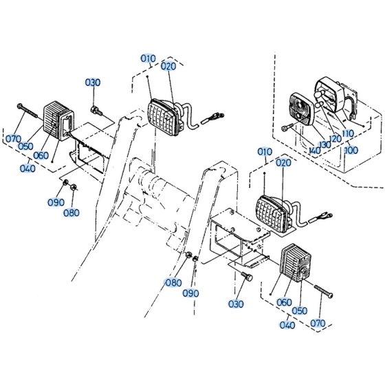 Light Assembly for Kubota R510 Loader