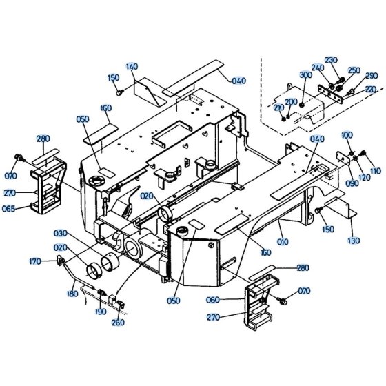 Rear Frame Assembly for Kubota R510 Loader