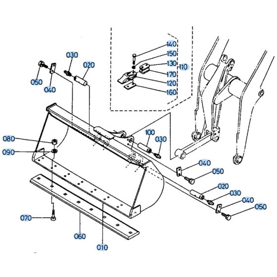 Bucket Assembly for Kubota R510 Loader