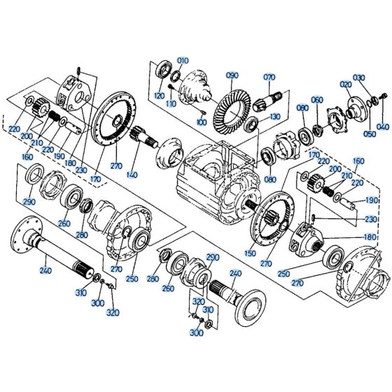 Axle (Front) Assembly for Kubota R510 Loader