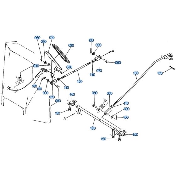 Accelerator Pedal Assembly for Kubota R510 Loader