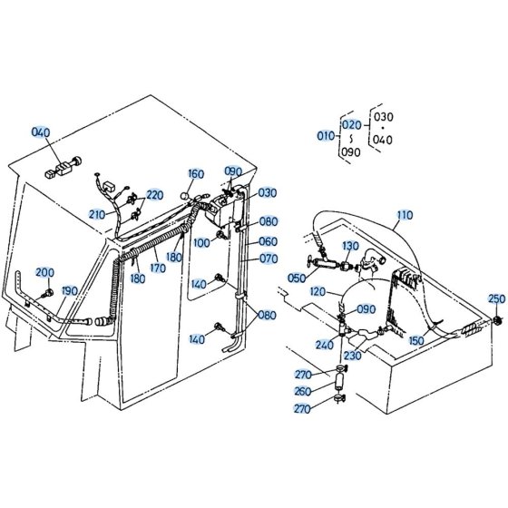 Heater Assembly for Kubota R510 Loader