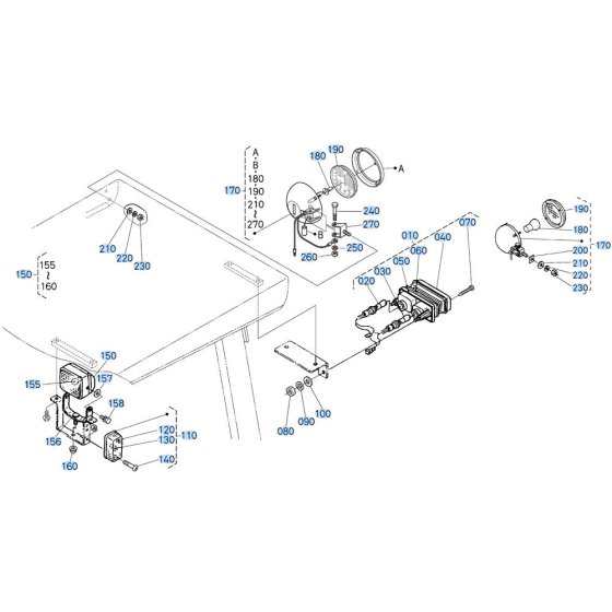 Light Assembly for Kubota R520 Loader