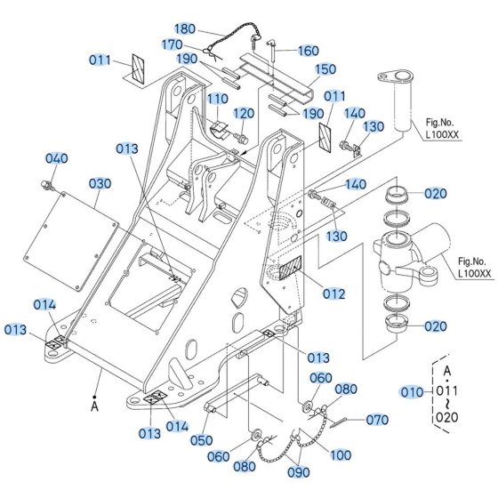 Front Frame Assembly for Kubota R530 Loader