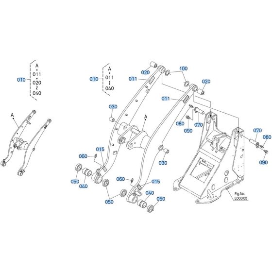 Lift Arm Assembly for Kubota R530 Loader
