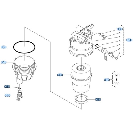 Separator Assembly for Kubota R530 Loader