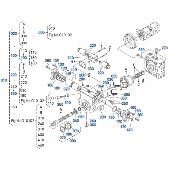 Pump Assembly for Kubota R530 Loader