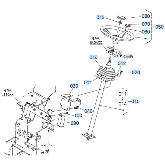Steering Assembly for Kubota R530 Loader