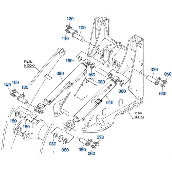 Lift Cylinder Assembly for Kubota R530 Loader