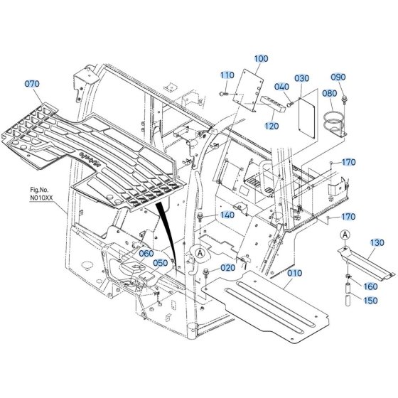 Step Assembly for Kubota R540 Loader