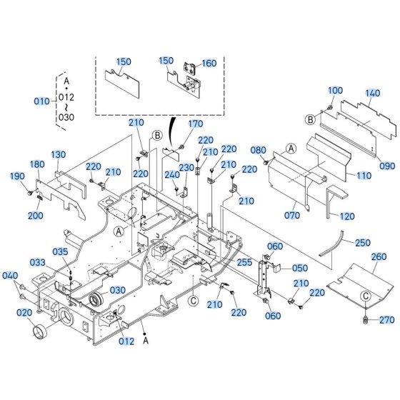 Rear Frame Assembly for Kubota R540 Loader