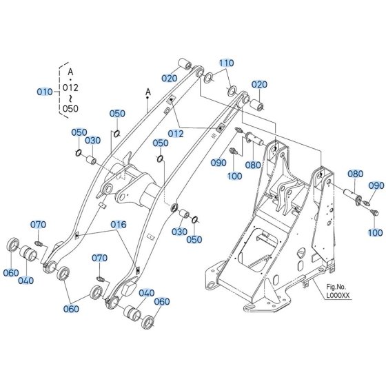 Lift Arm Assembly for Kubota R540 Loader