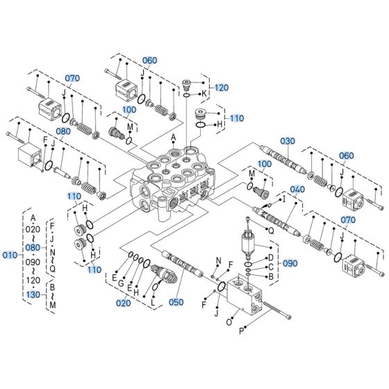 Control Valve Assembly for Kubota R540 Loader