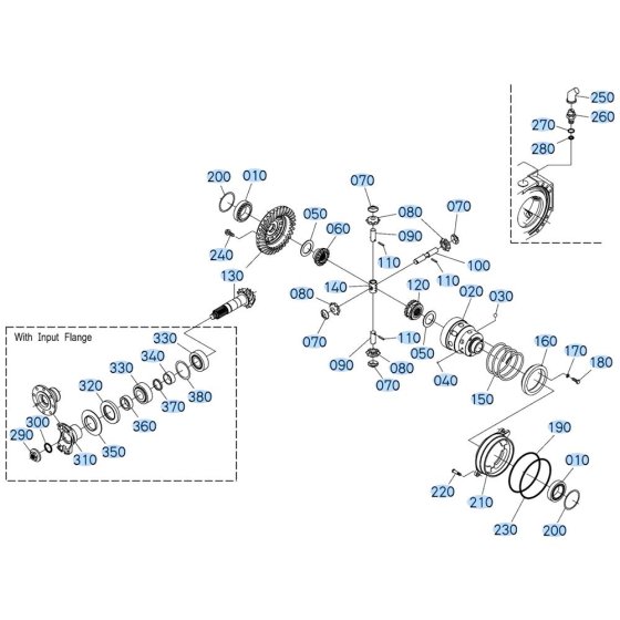 Front Axle (Differential) Assembly for Kubota R540 Loader